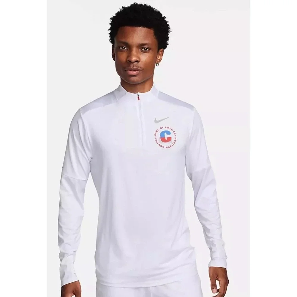 ($75 Retail) Size M - Nike Element Running Shirt Chicago Marathon FD2681-100